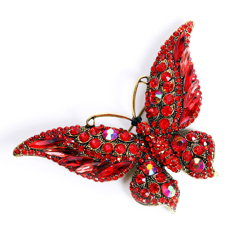 Title 6, Fashion Animal Crystal Big Butterfly Brooch, a ...