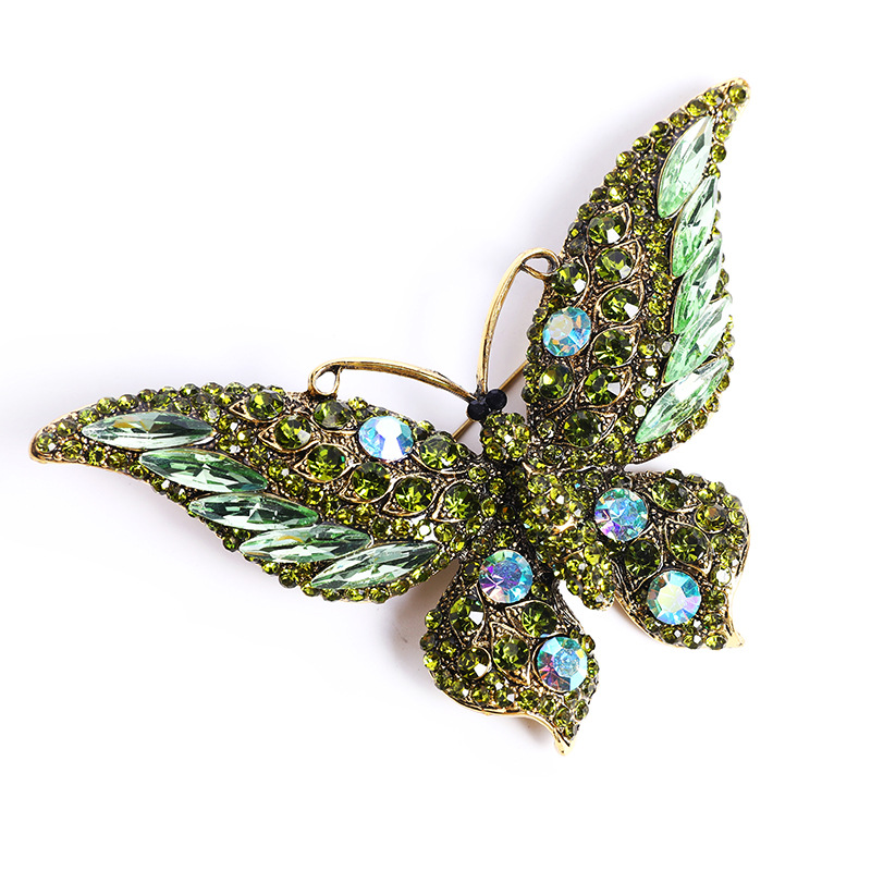 Title 3, Broche de borboleta grande com cristal e design...