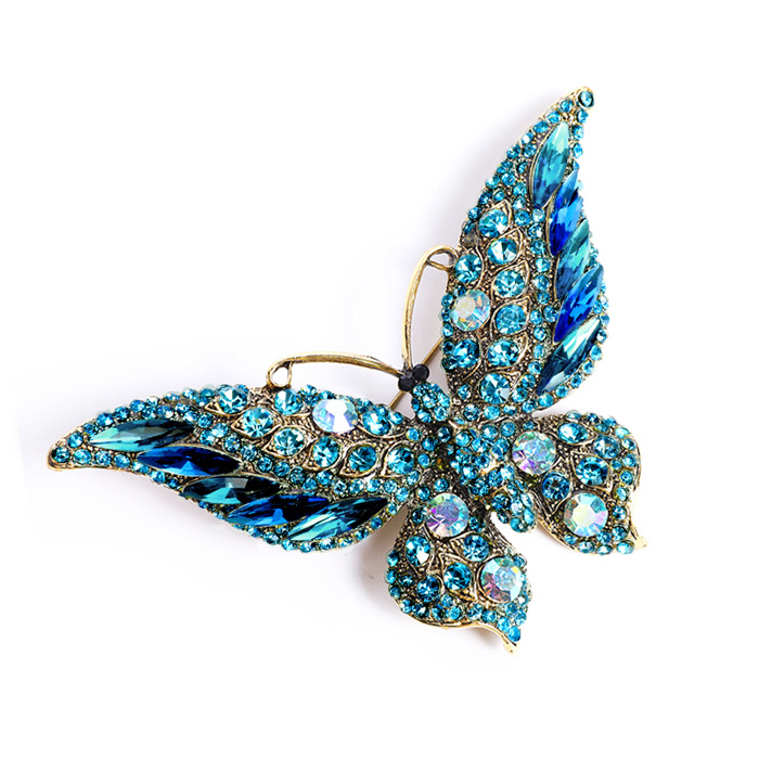 Title 5, Fashion Animal Crystal Big Butterfly Brooch, a ...