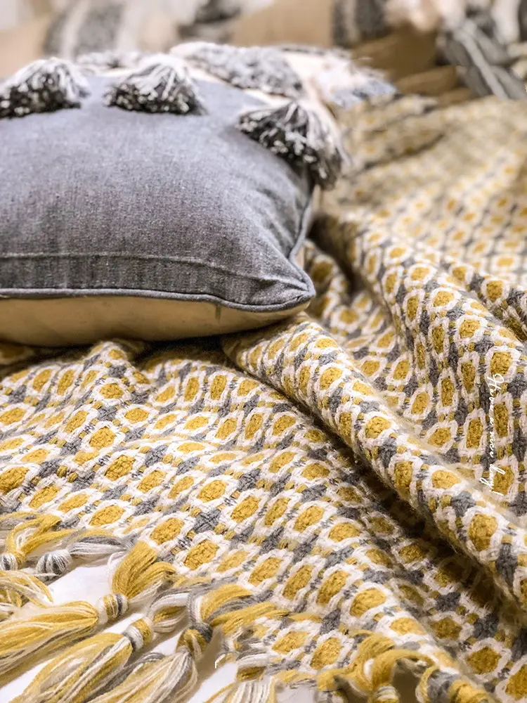 Sofa Blanket Cover Knitted Tassel Single Nap