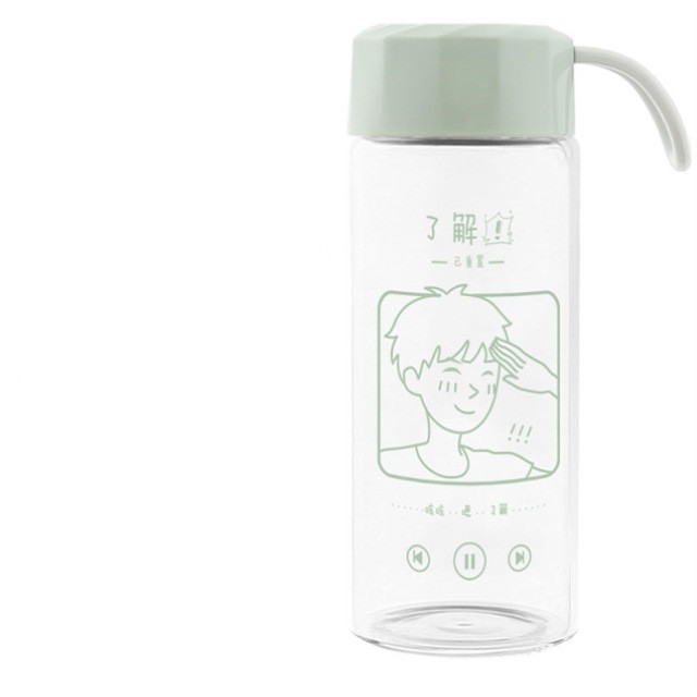 Title 3, Water Cup Simple And Forest Cute Glass Portabl...