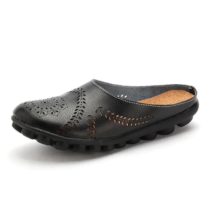 Summer New Slippers Mother Shoes Casual Low-Cut Flat Peas Women'S Shoes