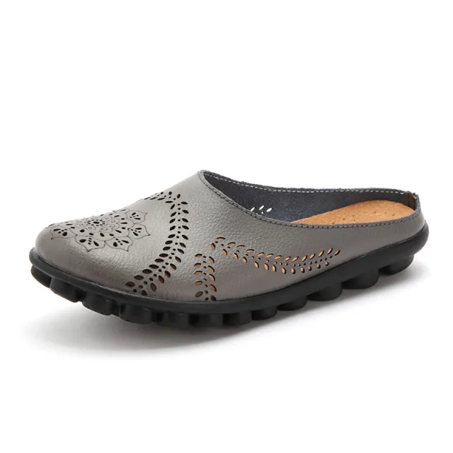 Summer New Slippers Mother Shoes Casual Low Cut Flat Peas Women'S Shoes Grey - Shop at LoveMi