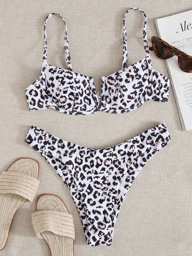 Leopard Print Split Sexy Bikini Leopard - Shop at LoveMi