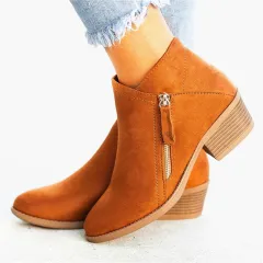Ladies short boots - Orange - View 1