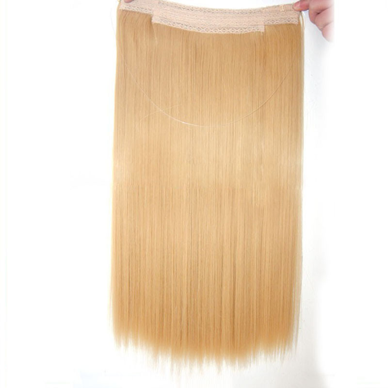 One Piece Wig, Lace Fish Line Hair Curtain, Non Marking Hair Extension Piece Flip In Hair 12 Inch - Shop at LoveMi