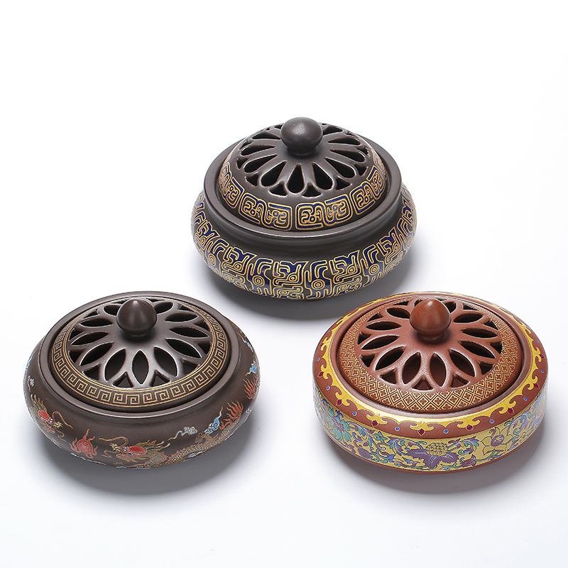 Ceramic Cloisonne Incense Burner, Backward Incense Burner, Incense Channel Enamel — foto 12