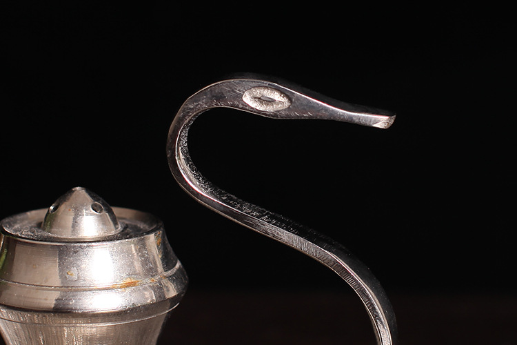 Handmade Silver Swan Copper Incense Holder Line Aroma Diffuser — foto 5