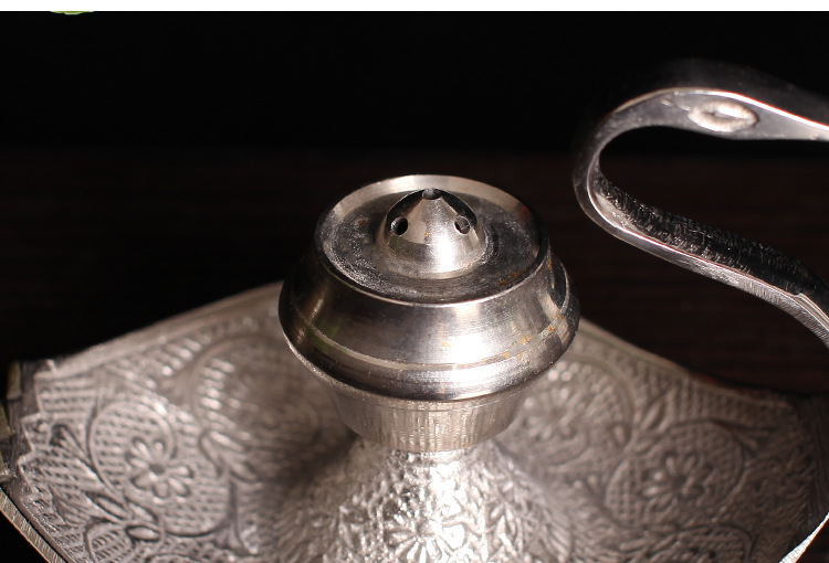 Handmade Silver Swan Copper Incense Holder Line Aroma Diffuser — foto 6