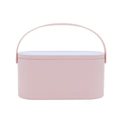 Creative Mini Muid Portable Make-Up Box Led Rechargeable Make-Up Mirror Night Light Travel Make-Up Desktop Make-Up Mirror - Pink - View 1