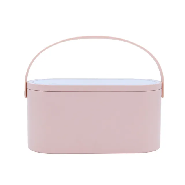 Creative Mini Muid Portable Make Up Box Led Rechargeable Make Up Mirror Night Light Travel Make Up Desktop Make Up Mirror Pink - Shop at LoveMi