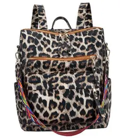 Backpack Large Capacity College Style Travel Leisure High School Large Fashion Shoulder Bag - Brown - View 1