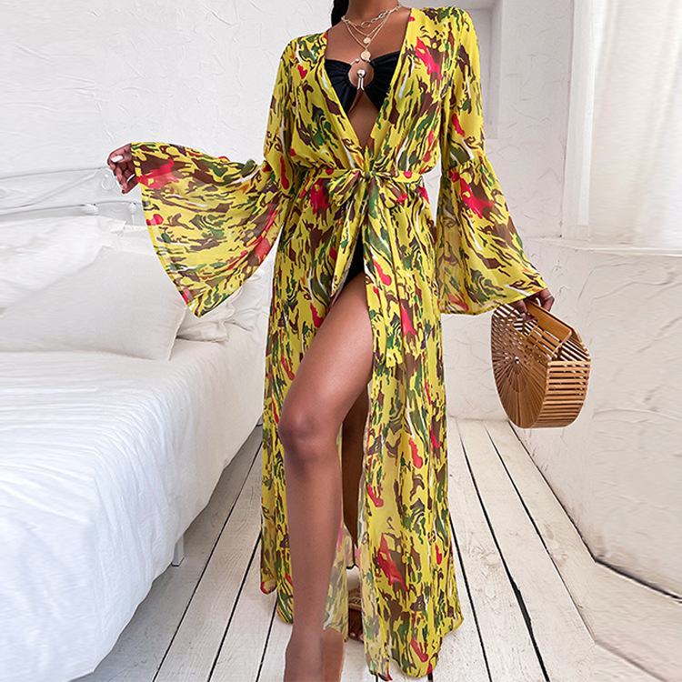 Women's Wide Loose Long-sleeved Printed Blouse