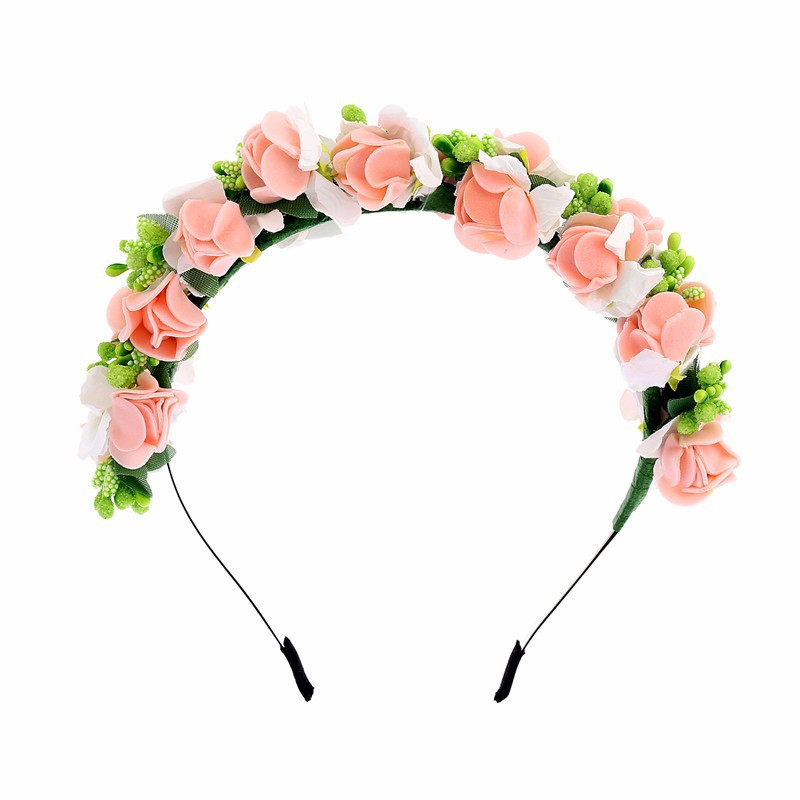 Double Strawberry Flower Crown Wreath Headdress