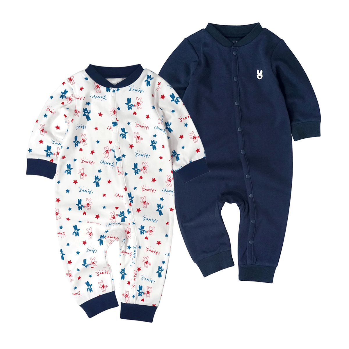 Baby Romper Romper Long Sleeve Men's and Women's Climbing Two Piece Set