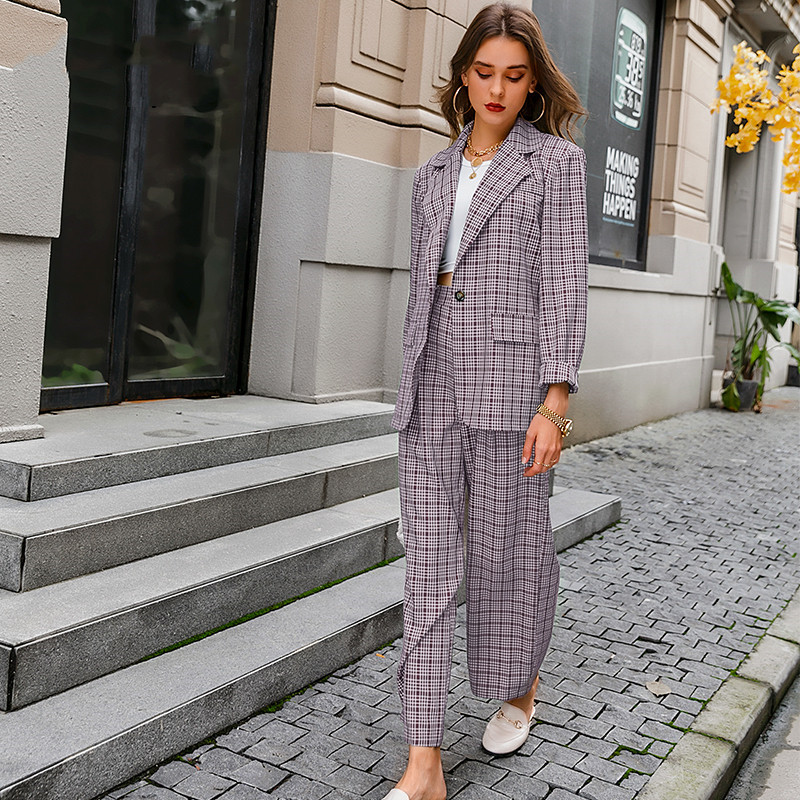 Elegant Temperament Professional Style Street Two-piece Suit