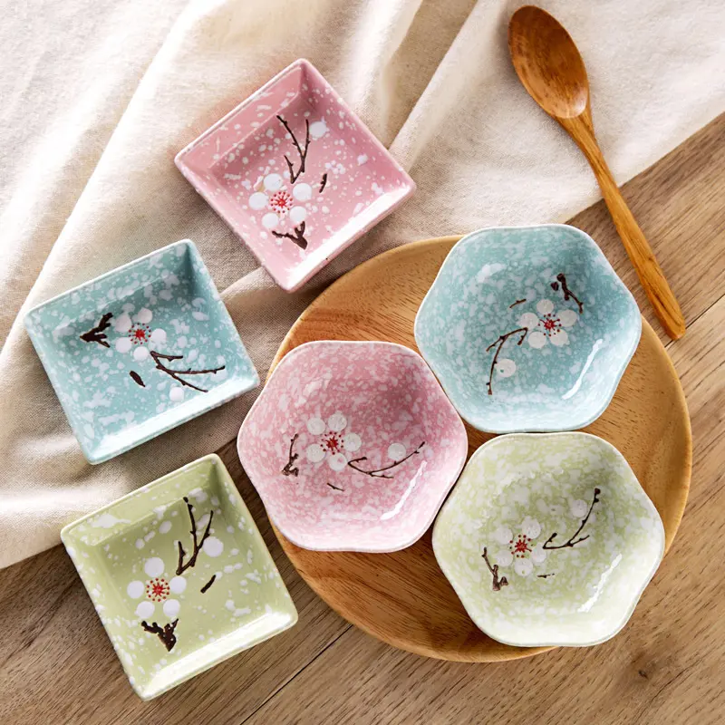 Ceramic Plate Seasoning Sauce Dish Snack Desser Plates Sushi