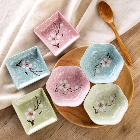 Ceramic Plate Seasoning Sauce Dish Snack Desser Plates Sushi