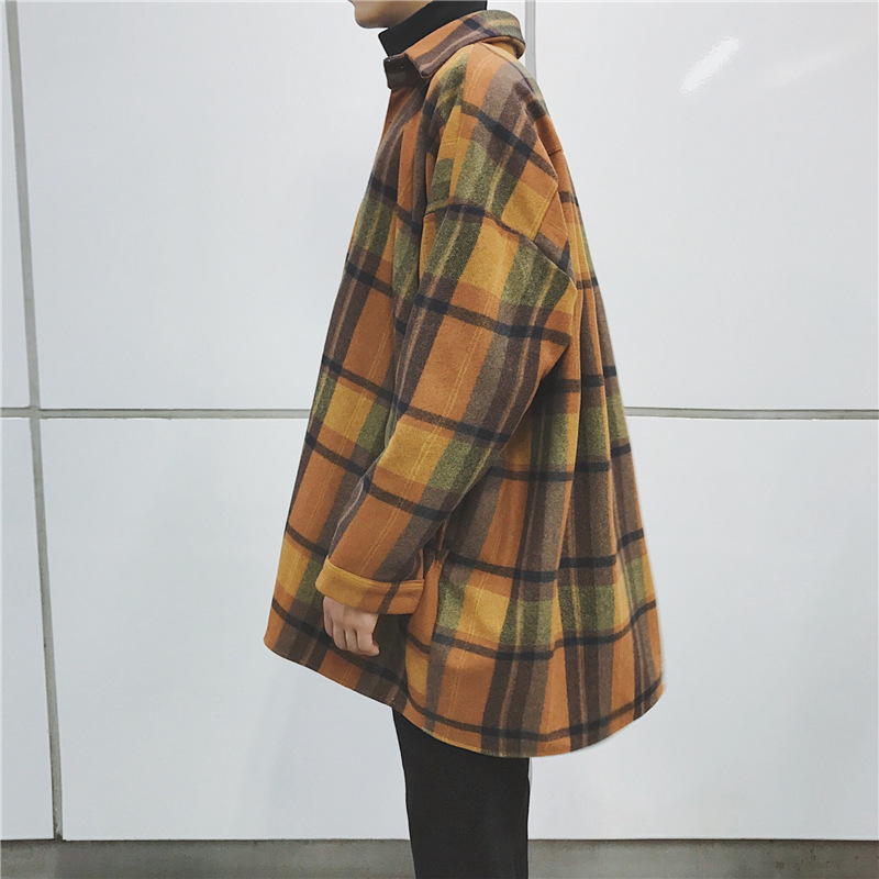 Thick Woolen Loose Long-sleeved Shirt