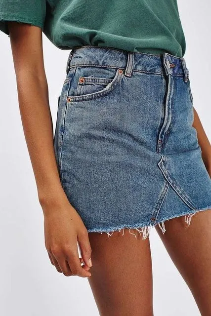 Summer Women's Casual Denim Short Skirt Blue - Shop at LoveMi