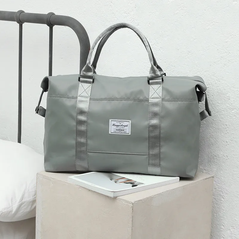 Portable Dry And Wet Separation Fitness Sports Bag - Grey