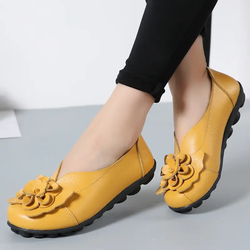 Cowhide Pinto Beans Women'S Shoes