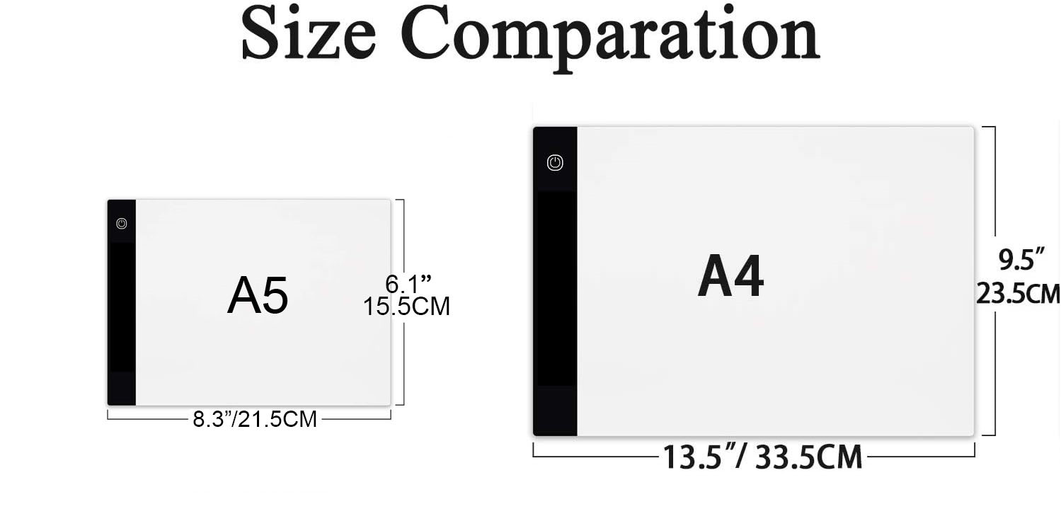 Two Size Drawing Boards A5 And A4 Are Used For 5D Diamond Painting With 3 Brightness Levels Usb Power Supply