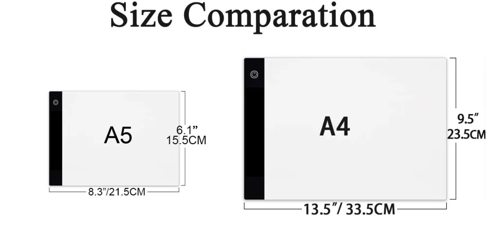 Two Size Drawing Boards A5 And A4 Are Used For 5D Diamond Painting With 3 Brightness Levels Usb Power Supply