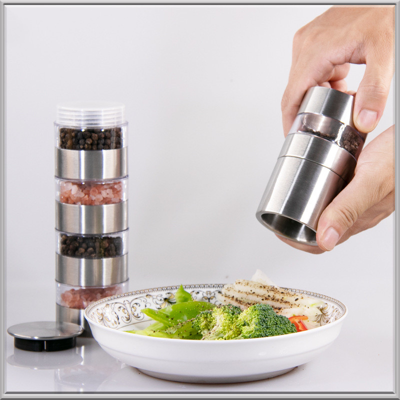 Title 2, Manual Pepper Grinder Barbecue Seasoning Grinde...