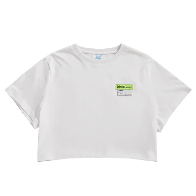 Sweet and Spicy Navel And Waist Short Women's Short Sleeve T shirt White - Shop at LoveMi