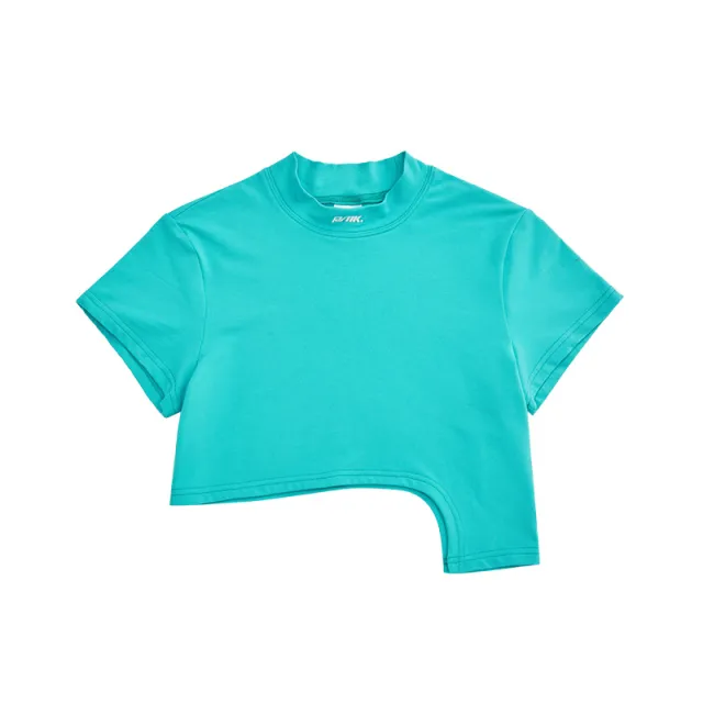 Trendy Brand Irregularly Cut Slim Short Slim T Shirt Blue - Shop at LoveMi
