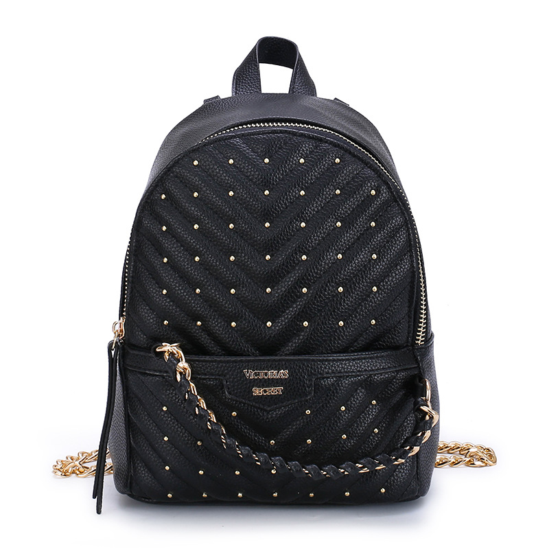 Backpack New Backpack Fashion Mini Nail Nail Women'S Bag Casual Bag Chain Bag Black - Shop at LoveMi