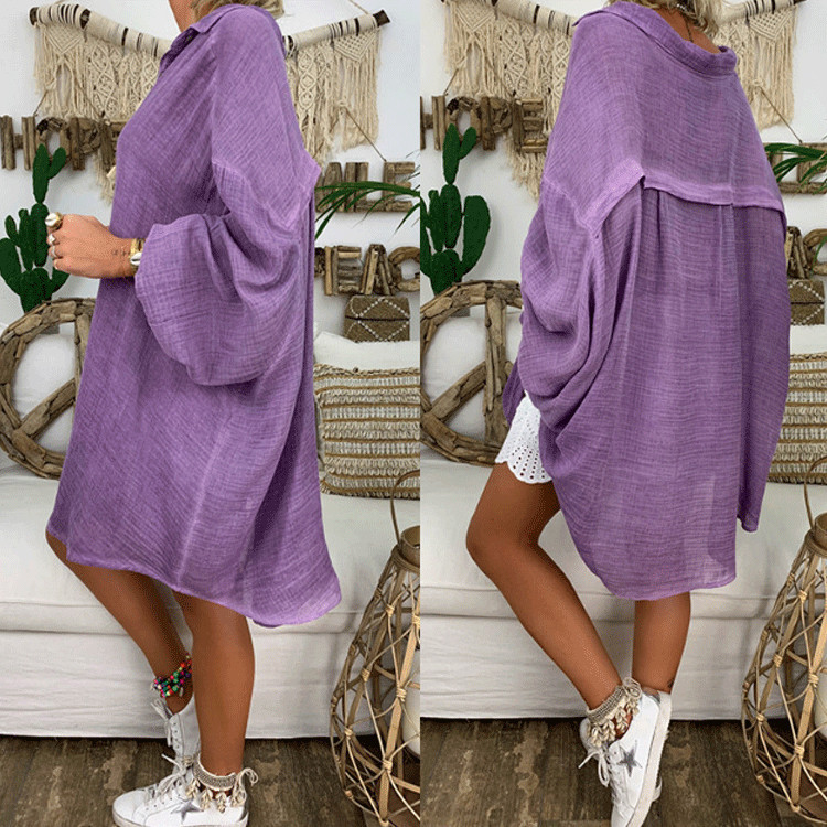 Solid Color Casual Long Sleeve Shirt
