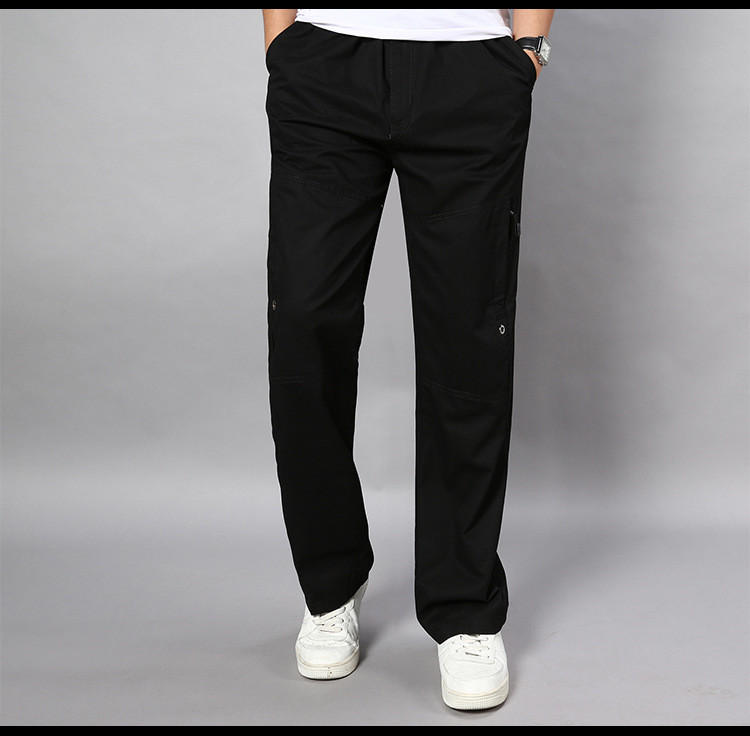 Title 4, Pantaloni Casual Uomo Dritti Larghi Cotone Tagl...