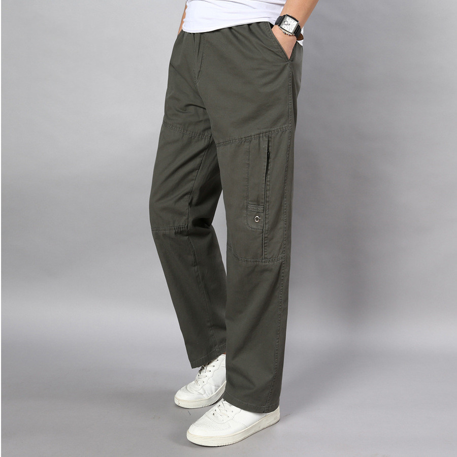 Title 6, Pantaloni Casual Uomo Dritti Larghi Cotone Tagl...