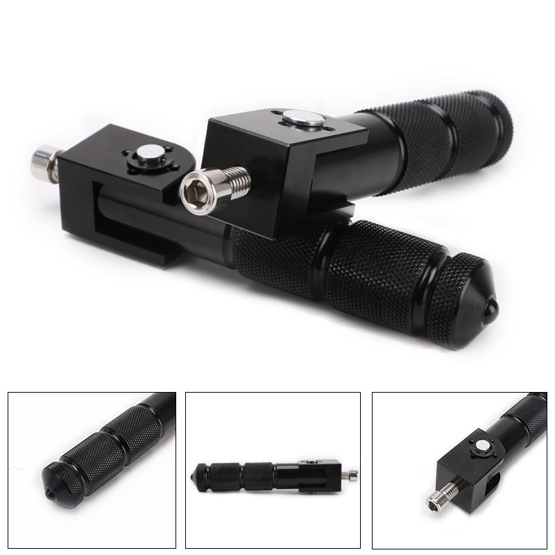 2pcs Universal Motorcycle Parts Passenger Footpegs Anti-slip Rear Pedal Black