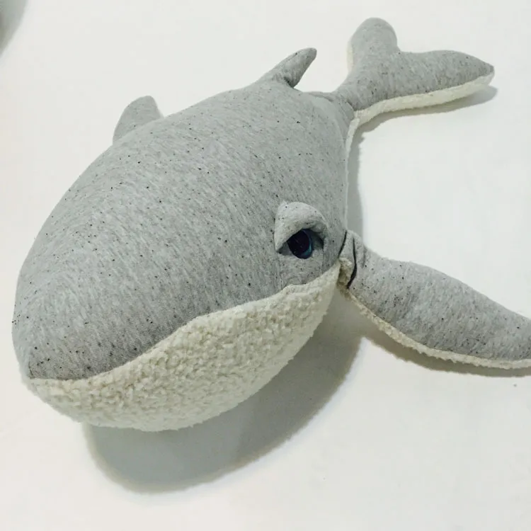 Whale Dolphin Pillow Super Soft Marine Animal Pillow Baby Toy - White