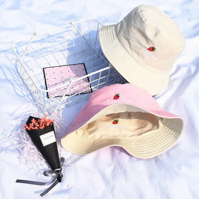 Bucket Hat Fisherman Hats Men Women Summer Seaside Sunshade Beige - Shop at LoveMi