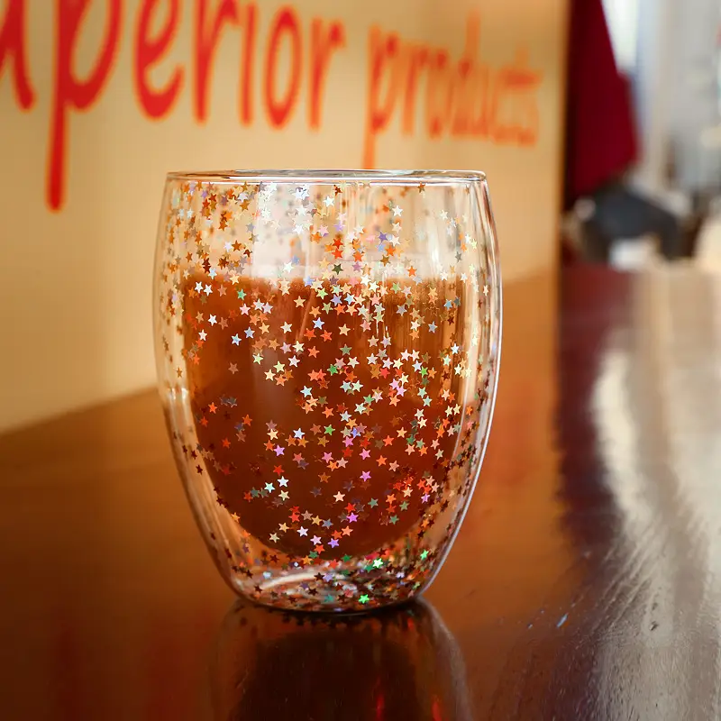 Household Double Glass Bright Starry Sky Cup