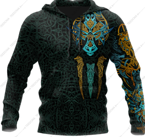 Men's 3d Digital Printing Pullover Hoodie