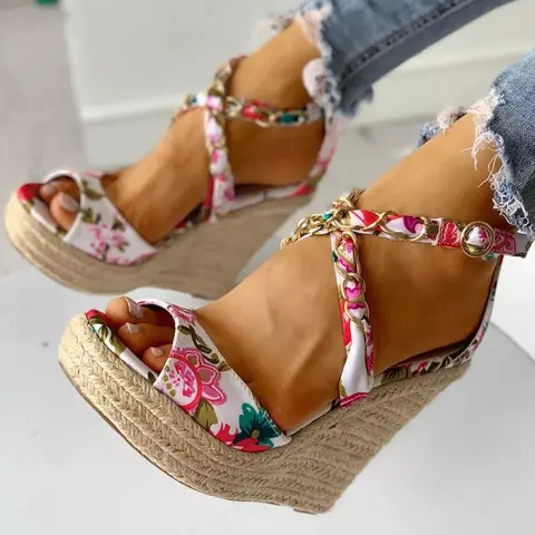 Plus Size Women's Shoes Wedge Heel Sandals Summer