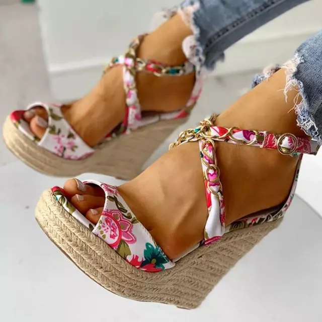Plus Size Women's Shoes Wedge Heel Women's Shoes Sandals Summer White - Shop at LoveMi