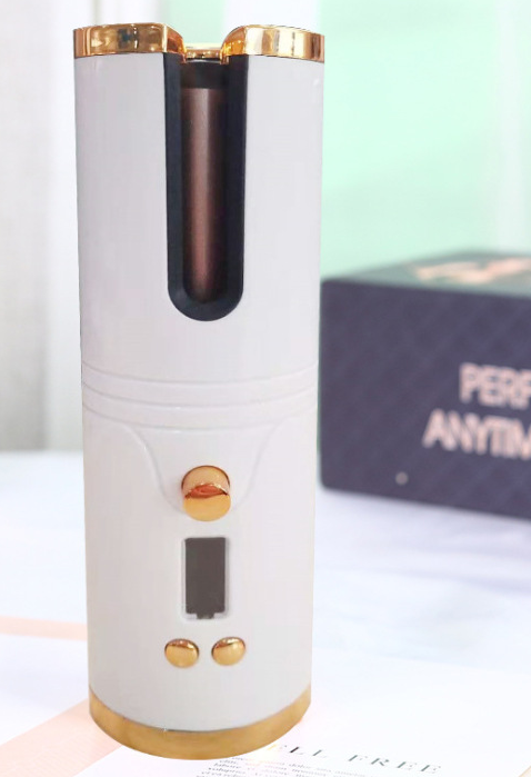 Ceramic Mini Automatic Curling Iron Usb Wireless Lazy Charging White - Shop at LoveMi