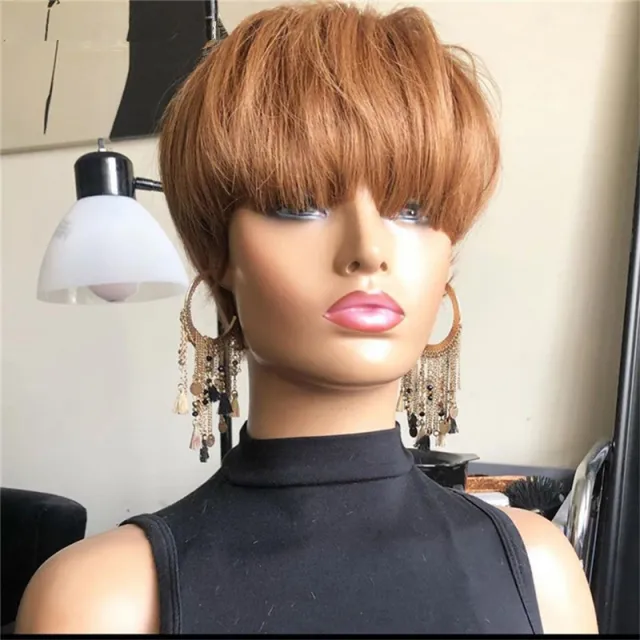 New Style Wig European And American Ladies Short Hair Natural Black Brown Chemical Fiber Hair Headgear Button Net - Shop at LoveMi