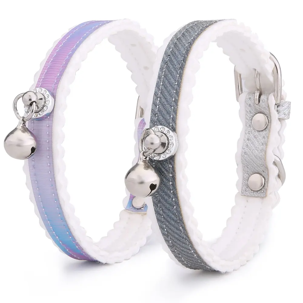 New Pet Traction Cat Collar Gradient Color Cat Bell