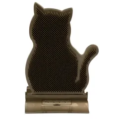 Cat Self Massage Brush Grooming Toy with Catnip Wall Corner Cat Self Groomer Shed Hair Removal Comb Cat Itching Brush Massage - Brown - View 1