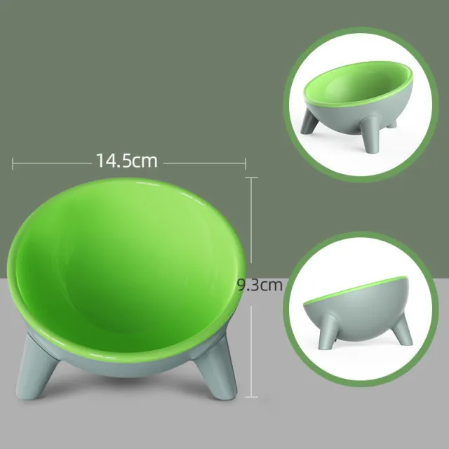 Cat Dog Bowl With Stand Pet Feeding Food Bowls Dogs Bunny Rabbit Nordic Color Feeder Product Supplies Pet Accessories Moff Green - Shop at LoveMi