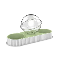 Plastic Pet Feeding Drinkers Cat Dog Automatic Feeder Drinking Animal Pet Bowl Water Bowl For Pets Dog Automatic Drinkers - Green - View 1
