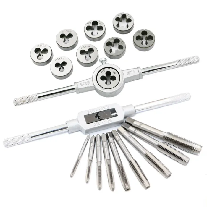 20-Piece Metric Tap and Die Set with Wrenches and Storage Case, M3 to M12 - detail photo 2