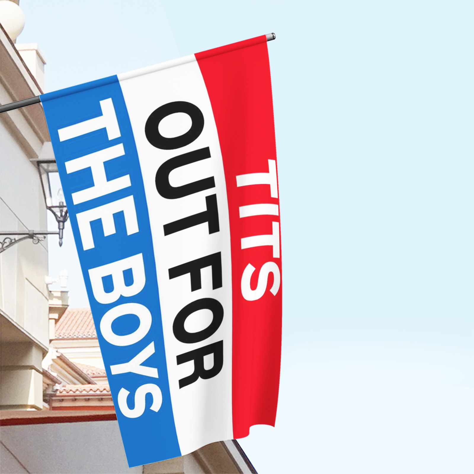 TITS OUT FOR THE BOYS Boys Flag